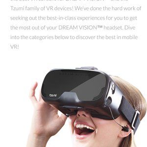 Virtual Reality headset DREAM VISION by tzumi, bag and instructions, new